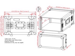 Cobra 4U 19-Inch Rack Case 350mm Deep – Removable Lids, Strong Plywood Build